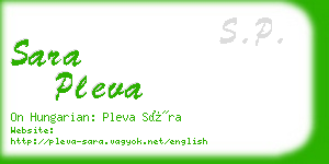 sara pleva business card